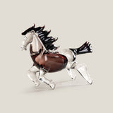 Morano Purple & Grey Horse Sculpture