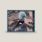 Crowned Pigeon Blue Printed Serving Tray