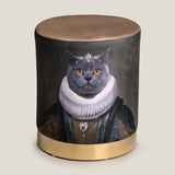 Feline Couture Brown Pouffe