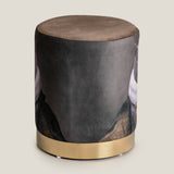 Feline Couture Brown Pouffe