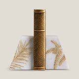 Fern White & Gold Bookend
