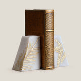 Fern White & Gold Bookend
