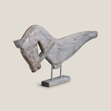 Chevalier Grey Horse Sculpture