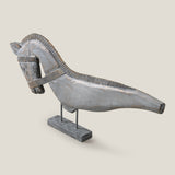 Chevalier Grey Horse Sculpture