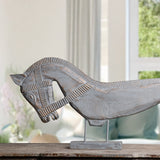 Chevalier Grey Horse Sculpture