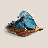Triton Blue & Amber Glass Shell Decor Large