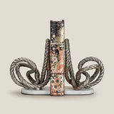 Hawser White & Antique Silver Bookend