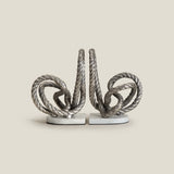 Hawser White & Antique Silver Bookend