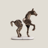 Xanthos White & Antique Gold Bookend