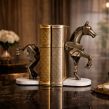 Xanthos White & Antique Gold Bookend