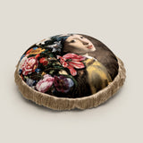 Mattia Multicolor Printed Round Cushion Cover
