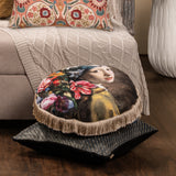 Mattia Multicolor Printed Round Cushion Cover