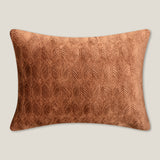 Carmine Orange Emb. Cushion Cover