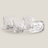 Swirl Clear Whiskey Glass Set of 4