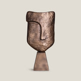 Cycladic Head Antique Brass Sculpture