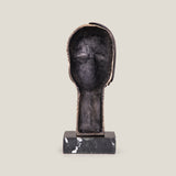 Modernist Head Antique Grey & Brass Sculpture