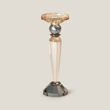 Jewel Champagne & Grey Crystal Candle Holder
