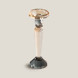 Jewel Champagne & Grey Crystal Candle Holder