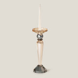 Jewel Champagne & Grey Crystal Candle Holder