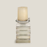 Shimmer Grey Square Candle Holder