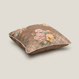 Camellia Beige Emb. Cushion Cover