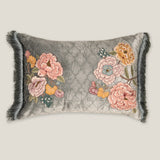 Peony Light Blue Emb. Cushion Cover