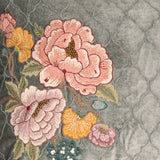 Peony Light Blue Emb. Cushion Cover