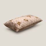 Paeonia Beige Beaded Cushion Cover