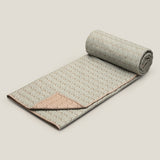 Fred Beige & Light Blue Reversible Bedspread