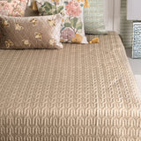 Fred Beige & Light Blue Reversible Bedspread