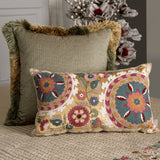 Uzbek Yellow Emb. Cushion Cover