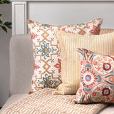 Bukhara Beige Emb. Cushion Cover