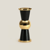 Cyan Black & Gold Candle Holder S