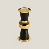 Cyan Black & Gold Candle Holder S