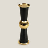 Cyan Black & Gold Candle Holder L