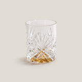 Starburst Gold Whiskey Glass Set of 4