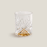 Starburst Gold Whiskey Glass Set of 4
