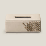 Arc Grey Faux Leather Tissue Box
