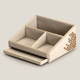 Arc Grey Faux Leather Desk Set