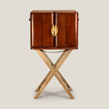 Fiona Brown & Gold Bar Cabinet
