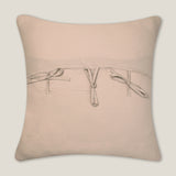 Silvia Beige Emb. Euro Cover