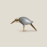 Kingfisher Grey & Gold Bird