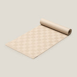 Checkered Beige Table Runner