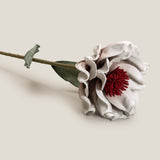 Grey & Red Primsrose Faux Flower