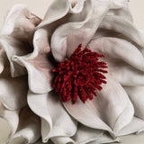 Grey & Red Primsrose Faux Flower