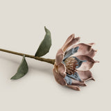 Beige & Blue Sunflower Faux Flower