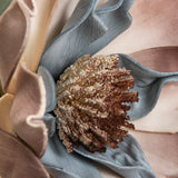 Beige & Blue Sunflower Faux Flower