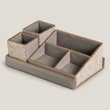 Orbit Grey Emb. Desk Set