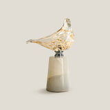 Luxe Lark Gold Bird Sculpture L