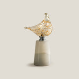Luxe Lark Gold Bird Sculpture L